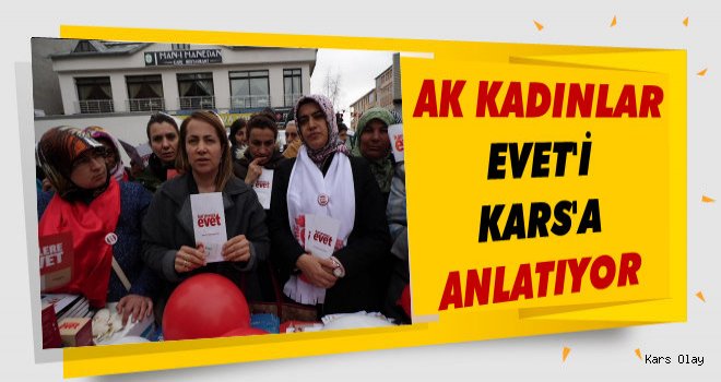 Ak Kadın Kars Evet İçin Sokaklarda