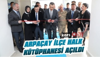 Arpaçay İlçe Halk Kütüphanesi Açıldı