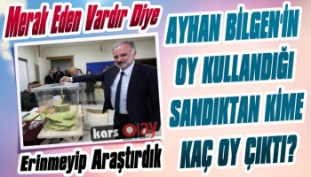 Ayhan Bilgen'in Oy Kullandığı Sandıktan Kime Kaç Oy Çıktı?