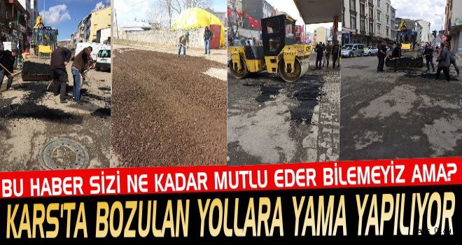 Belediye Bozulan Yolları Yama Yapıyor