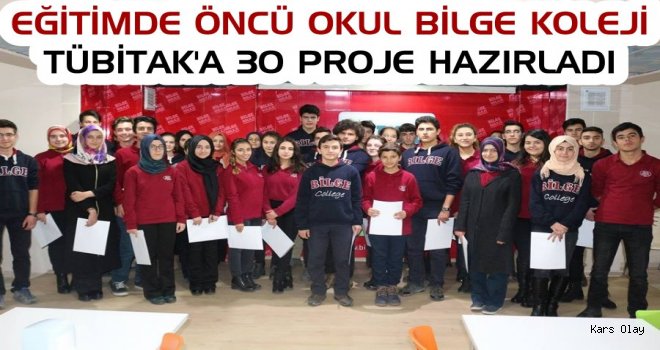 Bilge Koleji TÜBİTAK'a 30 Proje Hazırladı