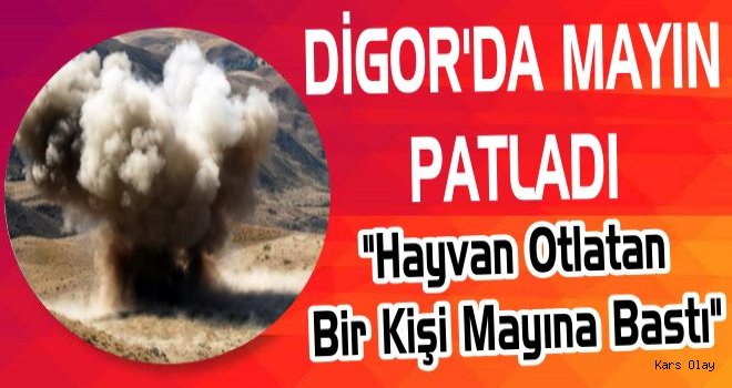 Digor'da Mayın Patladı Bir Kişi Yaralandı 