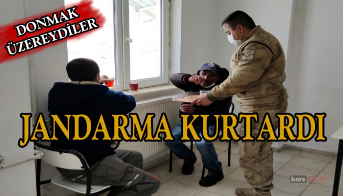 DONMAK ÜZEREYDİLER JANDARMA KURTARDI