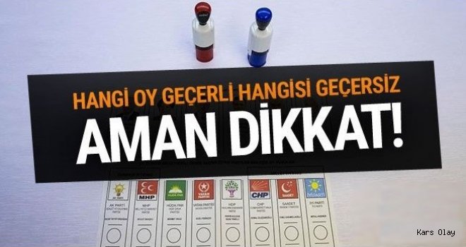 Hangi oylar geçerli hangi oylar geçersiz? İşte örnek oylar