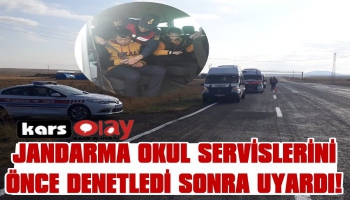 Jandarma Kars'ta Okul Servislerini Denetledi