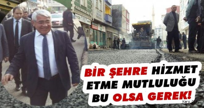 Kars Belediyesi Şehir İçine Sıcak Asfalt Atıyor