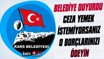 Kars Belediyesinden Duyuru