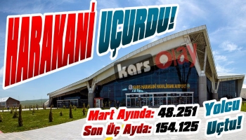 Kars Harakani Havalimanı Bir Ayda 48.251 Yolcuya Hizmet Verdi