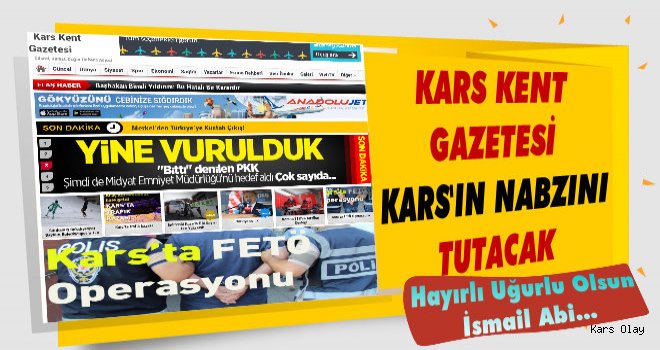 Kars Kent Gazetesi Yayında