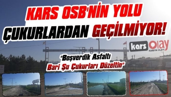 Kars OSB’nin Yolu Çukurlardan Geçilmiyor