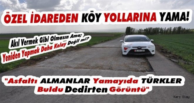 Kars Özel İdare Köy Yollarını Yamalıyor!