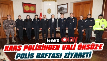 Kars Polisinden Vali Öksüz'e Polis Haftası Ziyareti