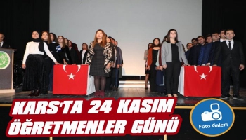 Kars'ta 24 Kasım Öğretmenler Günü Kutlamaları