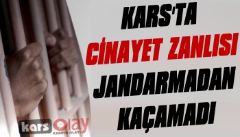 Kars'ta Cinayet Zanlısı Jandarmadan Kaçamadı