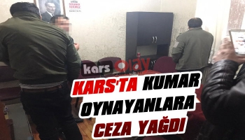 Kars'ta İş Yerinde Kumar Oyununa Polis Baskını