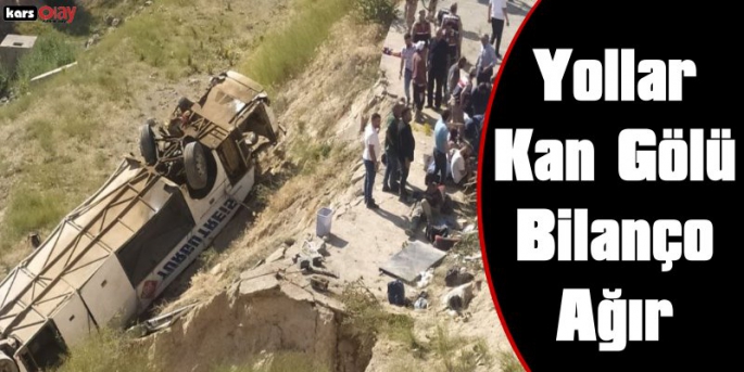Kars'ta Otobüs Kazası, Çok Sayıda Ölü ve  Yaralı Var