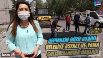 Kars'ta Şehir İçi Yollara Belediye Asfaltı