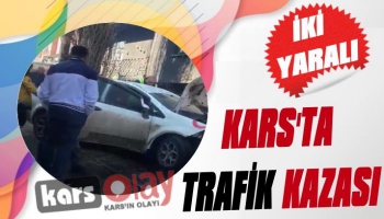 Kars'ta Trafik Kazası: 2 Yaralı