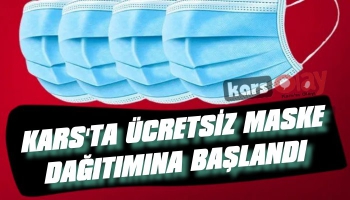 Kars'ta Ücretsiz Maske Dağıtımına Başlandı