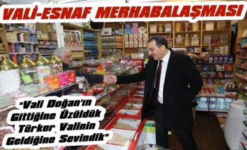 Kars'ta Vali Esnaf Merhabalaşması