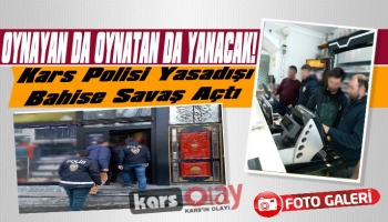 Kars'ta Polisten Yasadışı Bahis Uygulaması