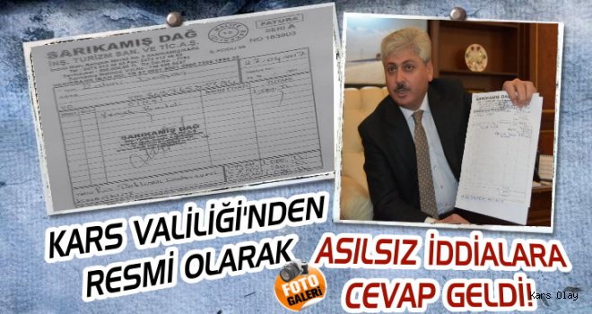 Kars Valiliği'den Resmi Olarak 'Asılsız İddialara' Cevap Verdi