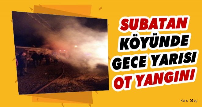 Kars'ın Subatanı Köyünde Ot Yangını