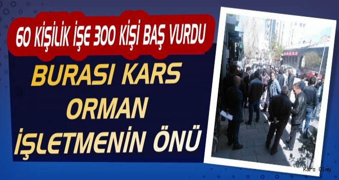 Kars'ta 60 Kişinin Alınacağı İşe 300 Kişi Baş Vurdu