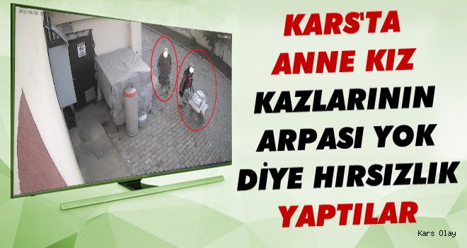 Kars'ta Anne Kız Hırsızlığı Güvenlik Kamerasında