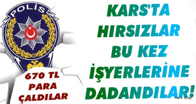 Kars'ta Hırsızlar Bu Kez İşyerlerine Dadandı