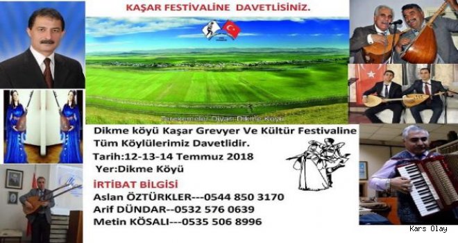 Kars'ta Kaşar, Gravyer ve Kültür Festivali