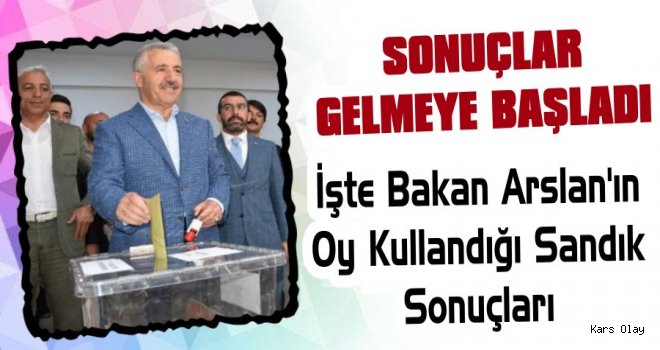 Kars'ta Oy Sonuçları Gelmeye Başladı