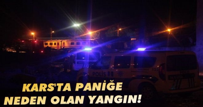 Kars'ta Yangın Polisi ve İtfaiyeyi Alarma Geçirdi