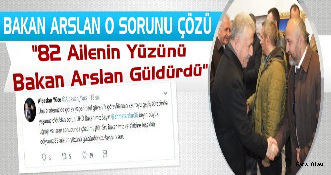 KAÜ'de Kadro Mağduru Güvenlikçilerin Sorunu Çözüldü