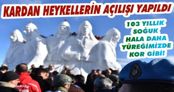 Sarıkamış Şehitleri Anısına Kardan Heykeller Açılışı Yapıldı