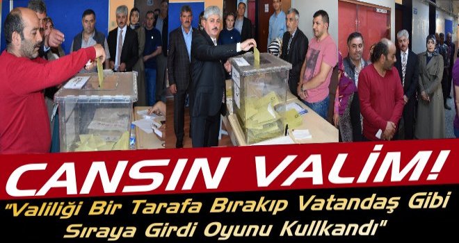 Vali Doğan Vatandaş Gibi Sıraya Girdi Oyunu Kullandı