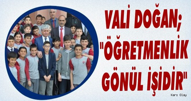 Vali Doğan'dan 'Öğretmenler Günü' Mesajı