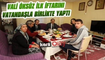 Vali Öksüz İlk İftarını Vatandaşla Yaptı